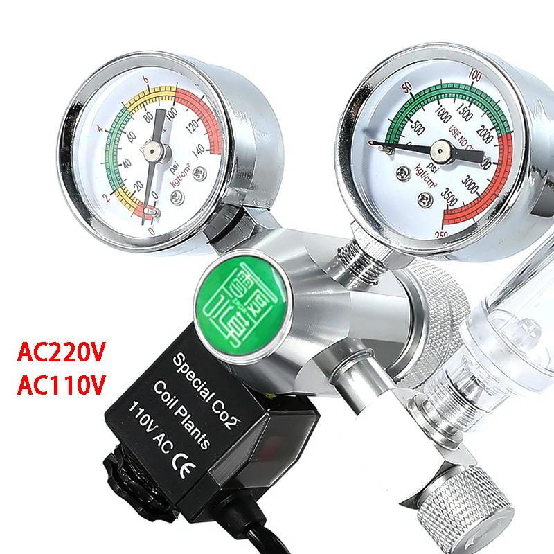 Аквариум DIY CO2 регулятор соленоид счетчик пузырей система управления реакция