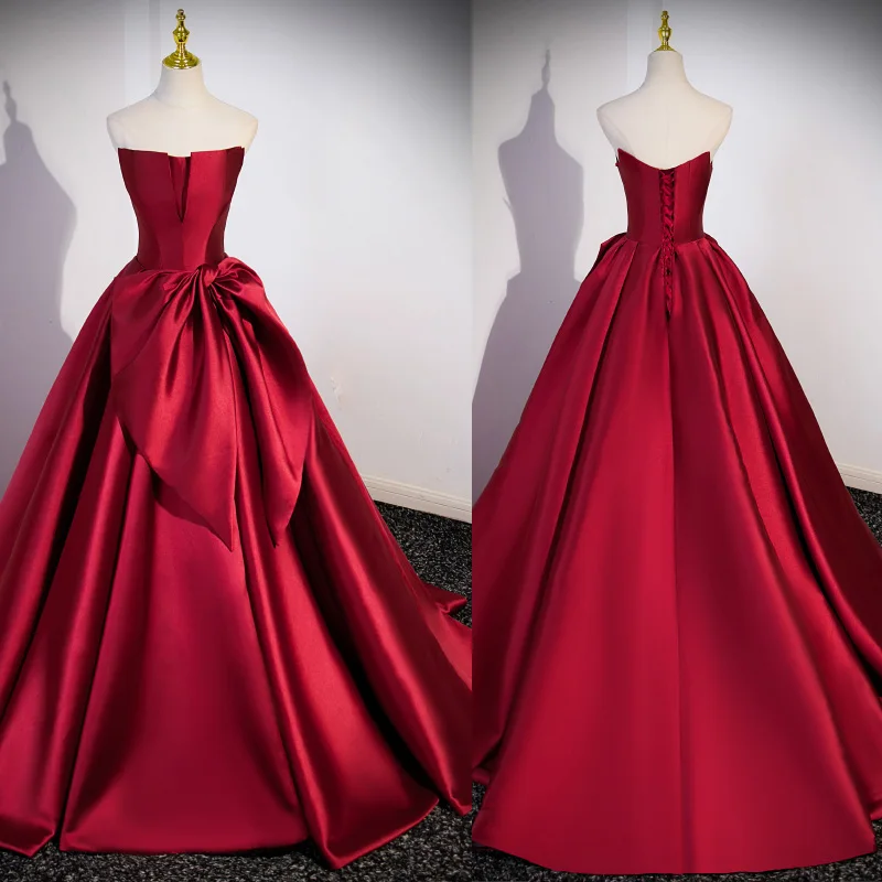 

Платье вечернее в пол, без бретелек, со складками