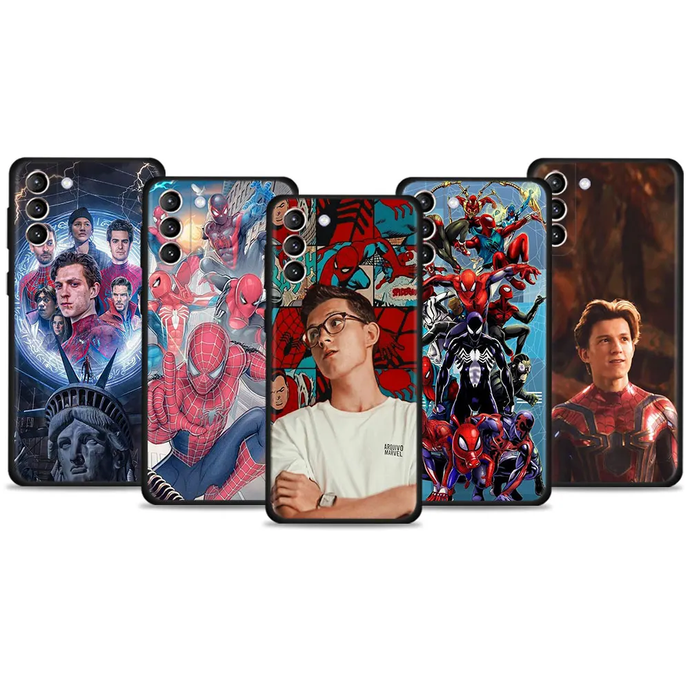 

Silicone Case For Samsung Galaxy S22 S21 Ultra S20 FE S10 S9 S8 Plus S10e Note 20Ultra 10plus Phone Cover Spiderman Peter Parker