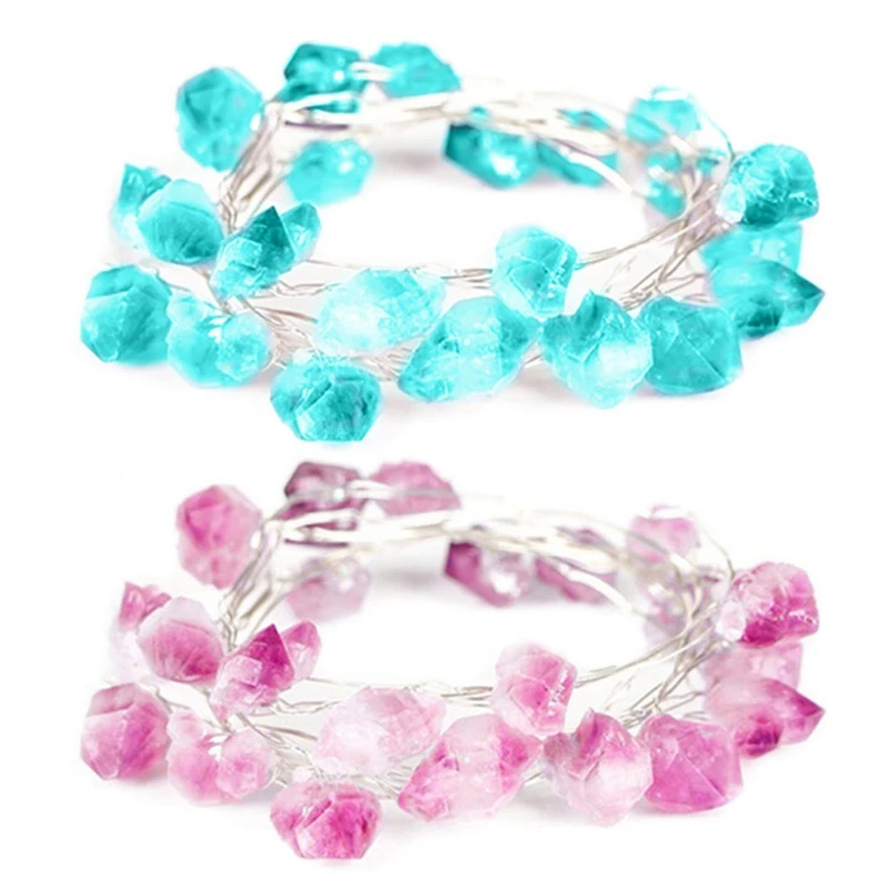 

Natural Fluorite String Lights Decorative String Lights For Bedroom Party Indoor Christmas Wedding Decor