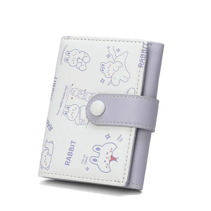 New Cute Bear Wallets for Women Small Girl Credit Card Holder for PU Leather Coin Purse Female Wallet Short