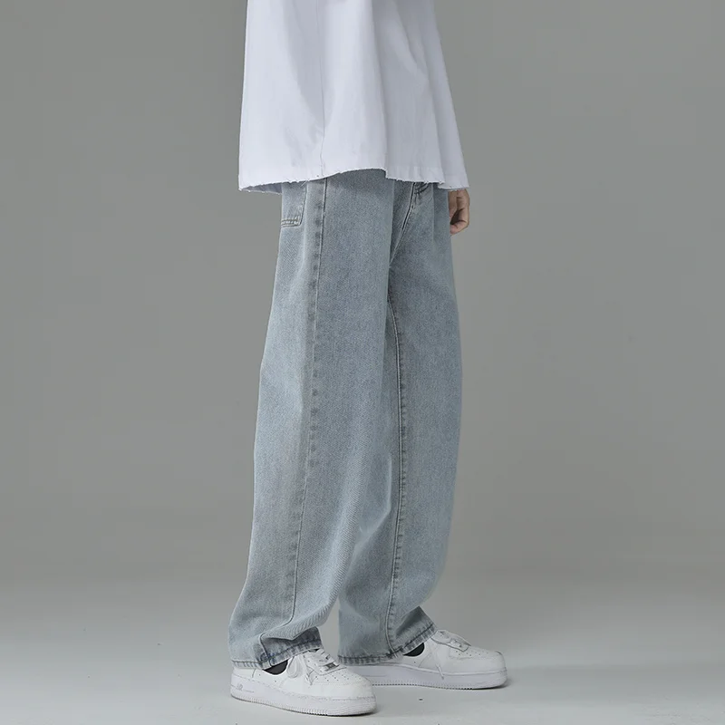 4-color Baggy Jeans Men Fashion Casual Straight Jeans Men Streetwear Hip-hop Loose Wide Leg Denim Pants Mens Trousers S-2XL