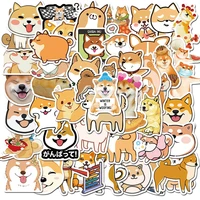 103050pcs animal cute pet collection shiba inu husky corgi suitcase stickers waterproof graffiti stickers wholesale