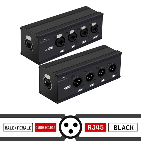 STP RJ45 Box to C1008X4 удлинитель DMX