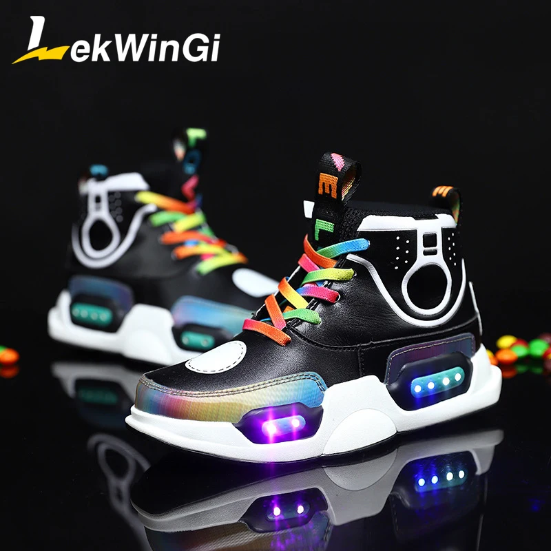 

Детские светящиеся кроссовки, яркие сетчатые кроссовки со светодиодной подсветильник кой, зарядка через USB, для мальчиков и девочек, детска...