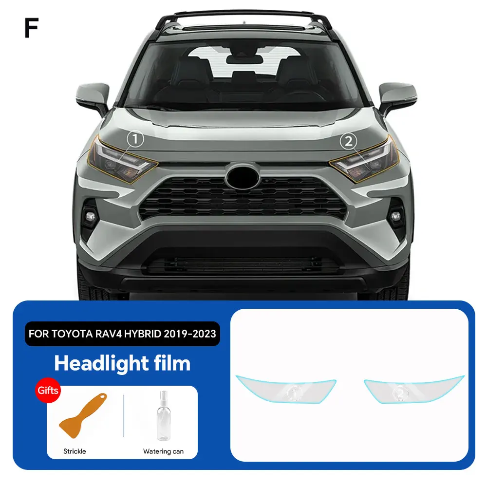 Предварительно вырезанная защитная прозрачная пленка для Toyota RAV4 Hybrid XA50 2019-2024, передняя фара заднего вида PPF, ТПУ, прозрачный аксессуар