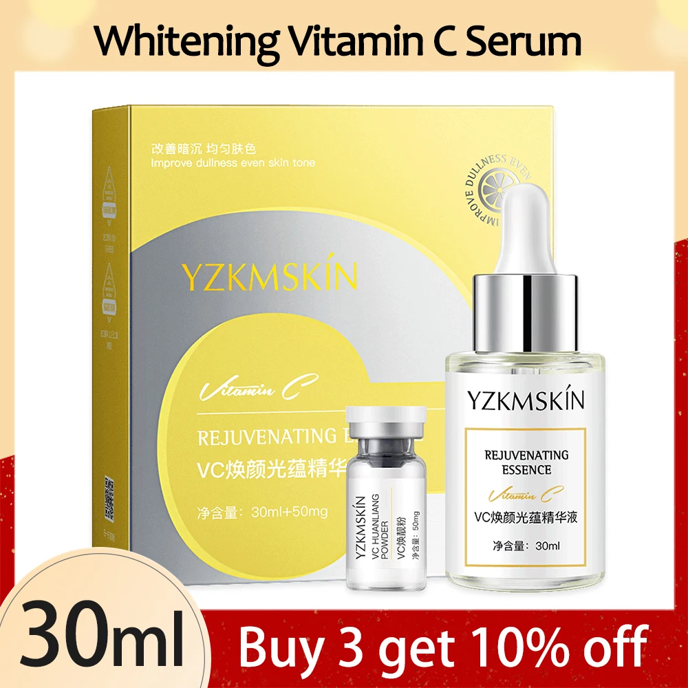 

Whitening Vitamin C Facial Serum Remove Dark Spots Freckle Essence Niacinamide Moisturizing Shrink Pore Hyaluronic Acid Skincare