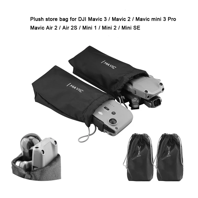 

Storage Bag for DJI Mavic 3/2/ Air 2/ 2S Mini 1/2/SE Mini 3 Pro Portable Handbag Drone Remote Controller Plush Carrying Case