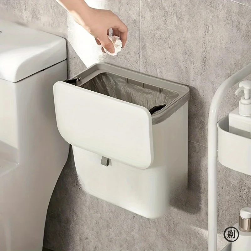 

Белая пластиковая настенная мусорная корзина