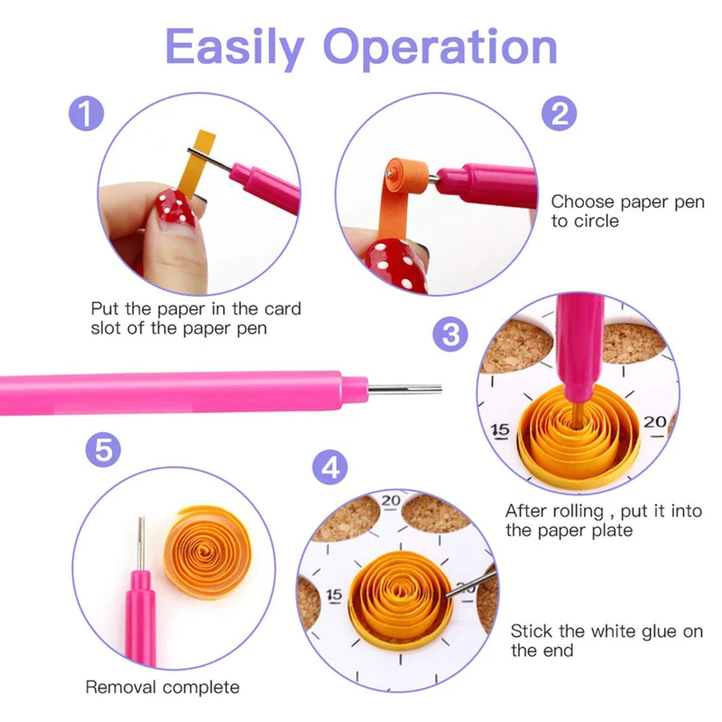7/6/12Pcs Paper DIY Set Quilling Tool Tweezer Needle Pins Slotted Pen Kit Assorted Color Origami Scrapbooking