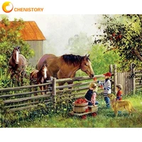 chenistory horse diy digital oil painting by numbers kits coloring painting by numbers animal unique gift for living room home d