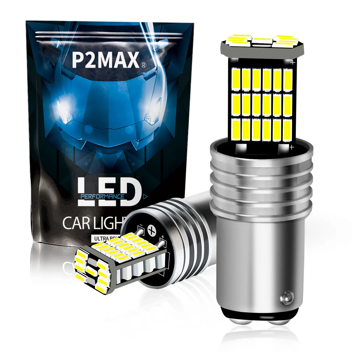 

2/4 Шт. Мощные Светодиодные Лампы 4014 С 45 Чипами Для Стоп-сигналов И Задних Фонарей 1156 BA15S P21W G18 S25 1157 BAY15D P21...