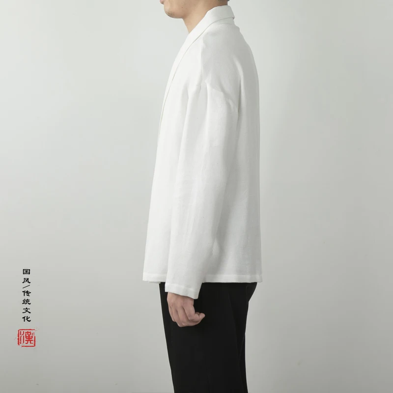2024 Традиционный китайский стиль Топы ханьфу мужская куртка кимоно Харадзюку