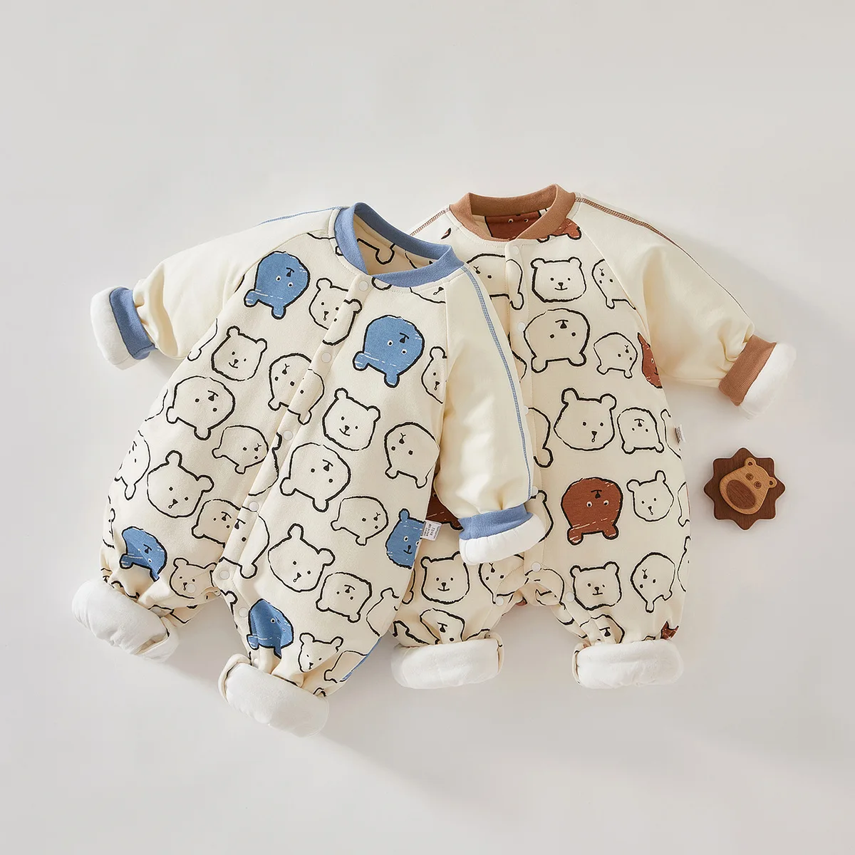 Детская одежда осень-зима Плотный Комбинезон с хлопковой подкладкой детская одежда сплошная одежда для малышей на выход детская одежда
