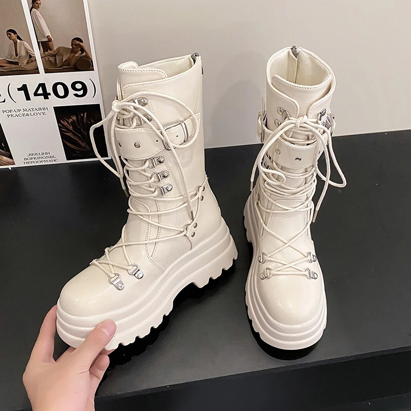 

Новинка весна-осень 2022 универсальные мотоциклетные ботинки в британском стиле ботинки средней длины Винтажные ботинки для кавалерии высок...