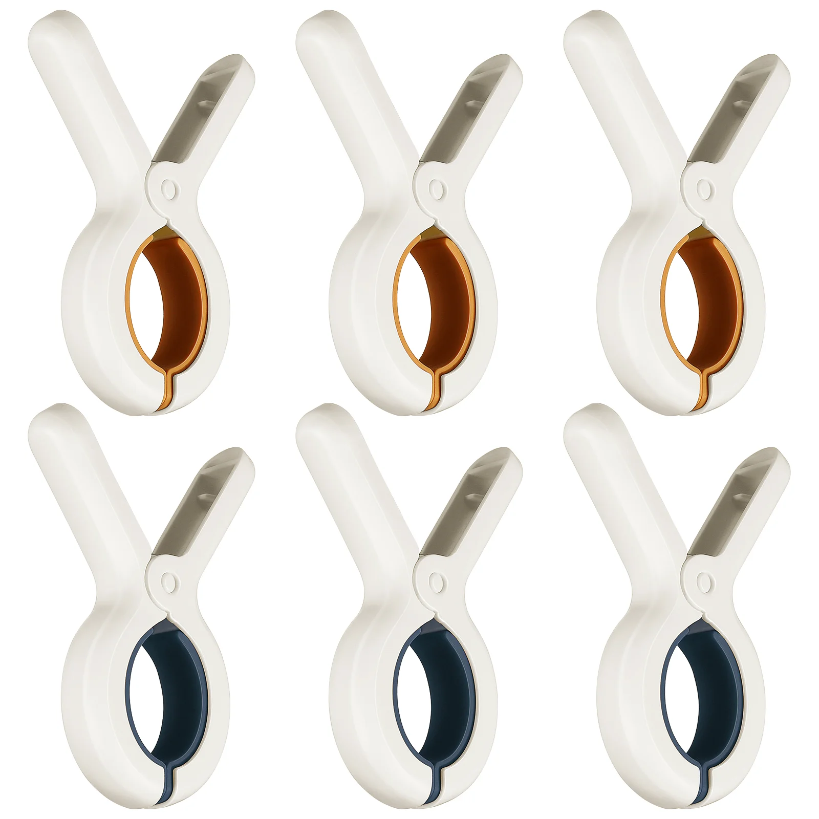 

6 Pcs Windproof Fixing Clip Towel Clips Large Plastic Chairs Adults Drying Beach Small Clothes Pins Pp Clamps Towels