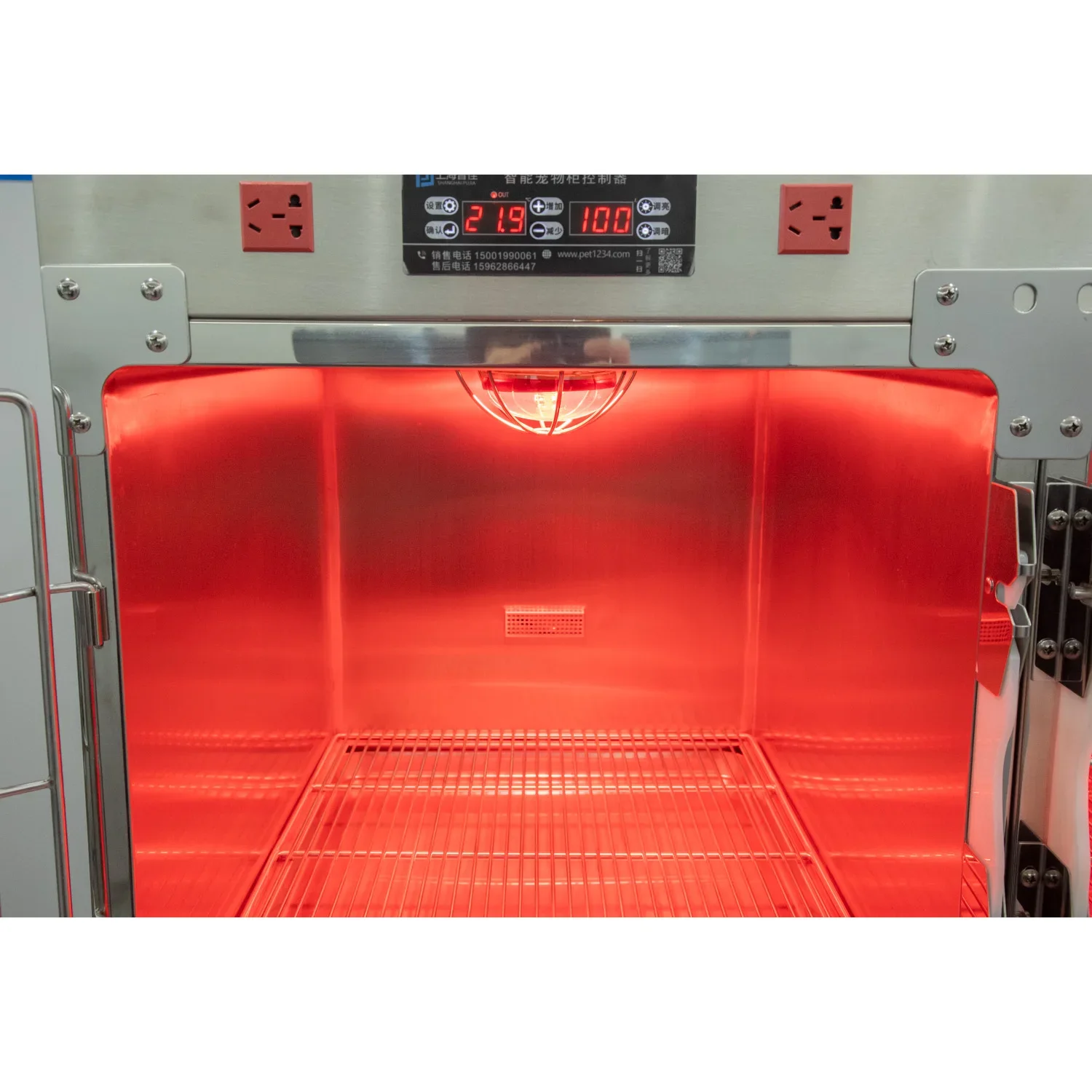 Ветеринарная мобильная клетка для домашних животных из нержавеющей стали Ox ygen IC U