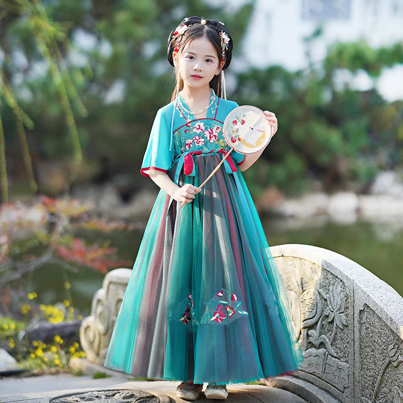 

Kids Hanfu Chinese Traditional Folk Costume Girl Han Dynasty Dance Wear Lady Fairy Cosplay Clothes Oriental Ancient Prince Suit