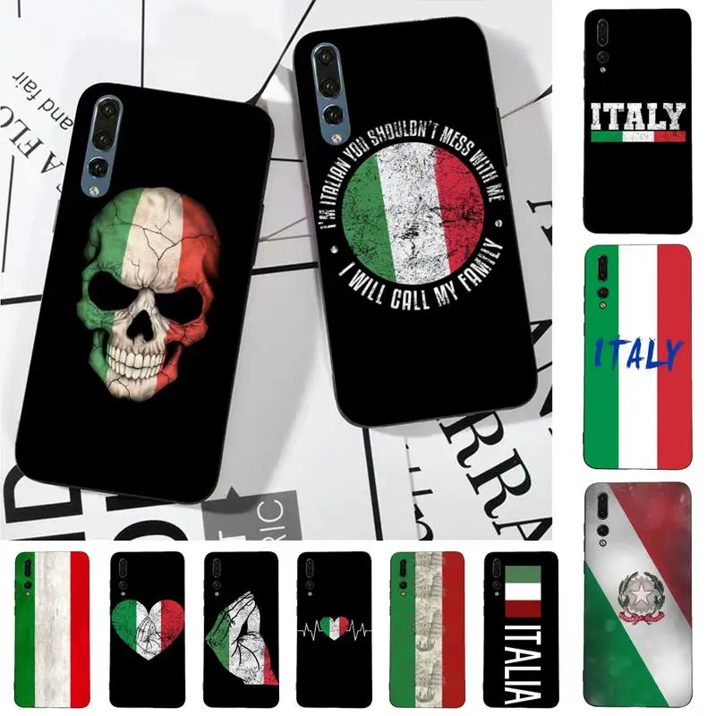 

Italy Flag Phone Case for Huawei P30 40 20 10 8 9 lite pro plus Psmart2019