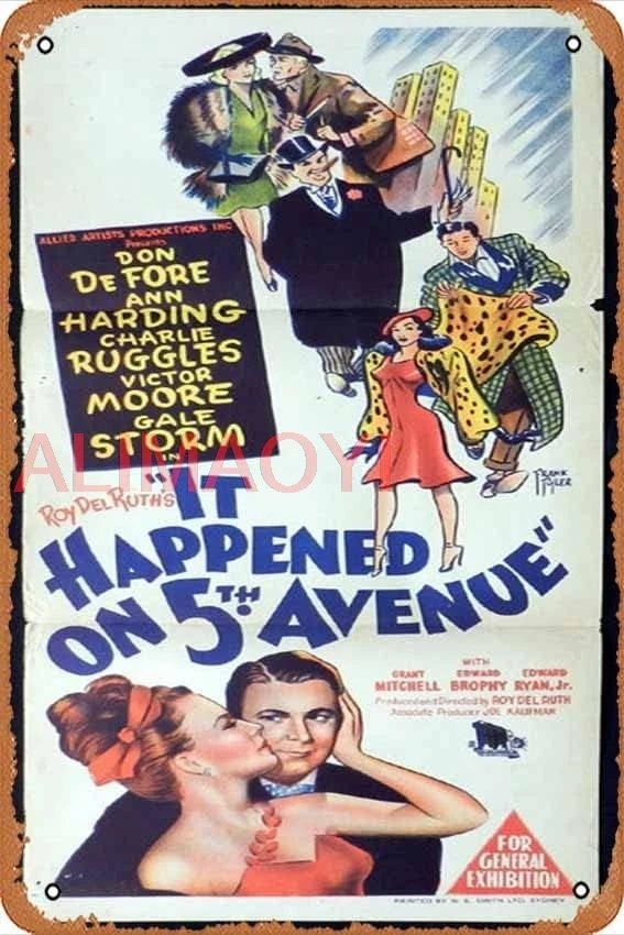 Металлическая вывеска IT HAPPENED ON FIFTH AVENUE