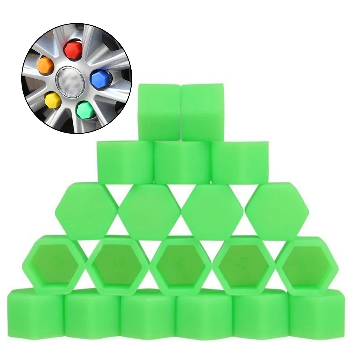 

20pcs/lot 19mm Universal Car Wheel Hub Lugs Nuts Bolts Rims Cover Dust Protective Cap Hexagonal Socket Chrome Tyre Screw A30