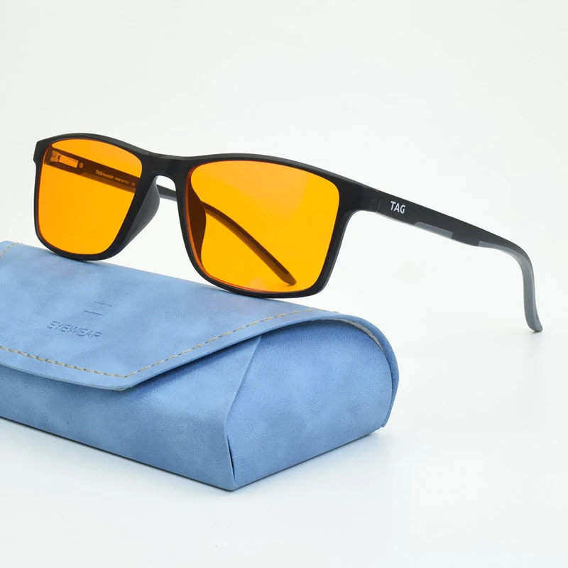 Очки TAG Hezekiah очки с блокировкой синего света мужские оранжевые линзы для