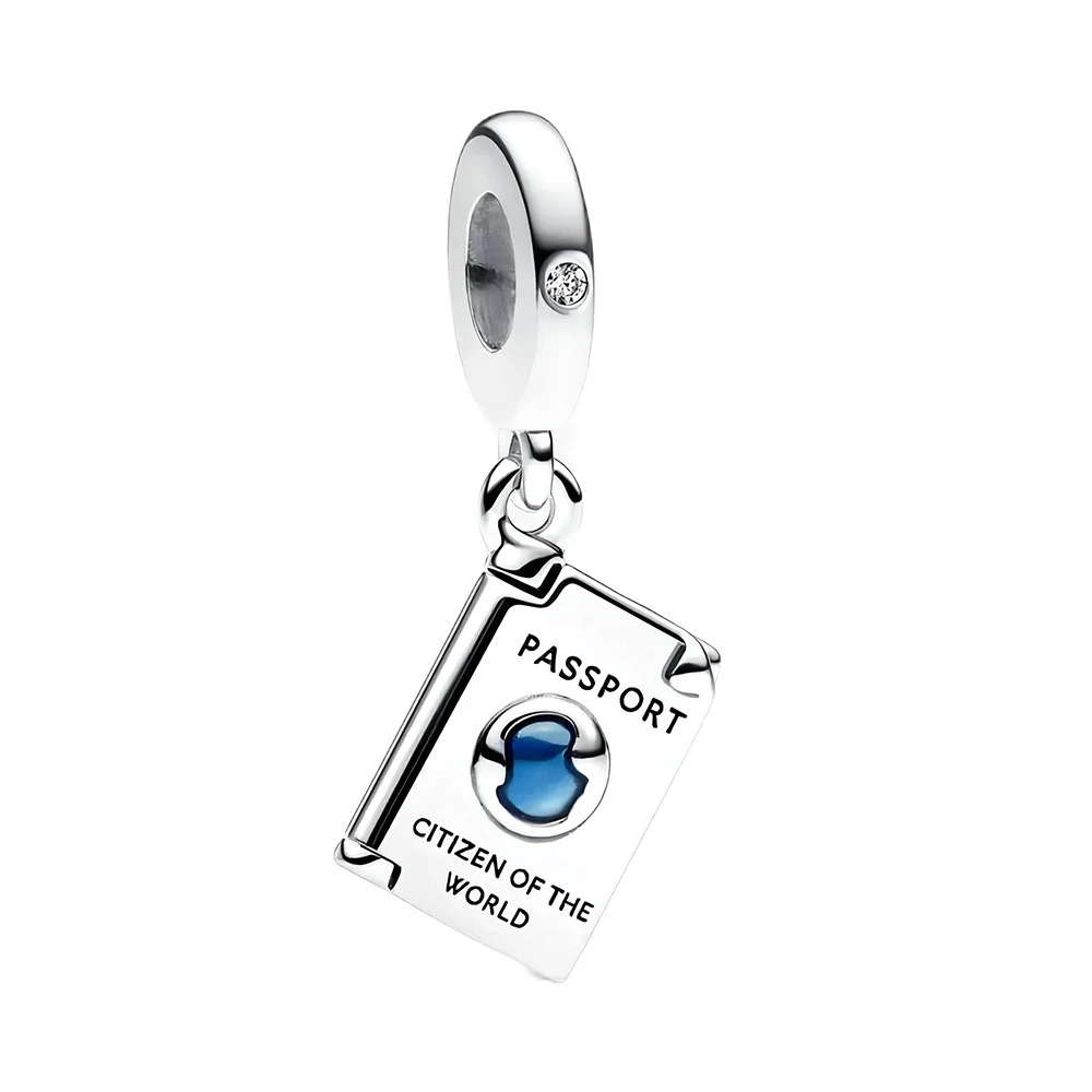 

Openable Passport Dangle Charm Fit Original Pandora Charms Bracelet & Bangle Charm Pendant Jewelry