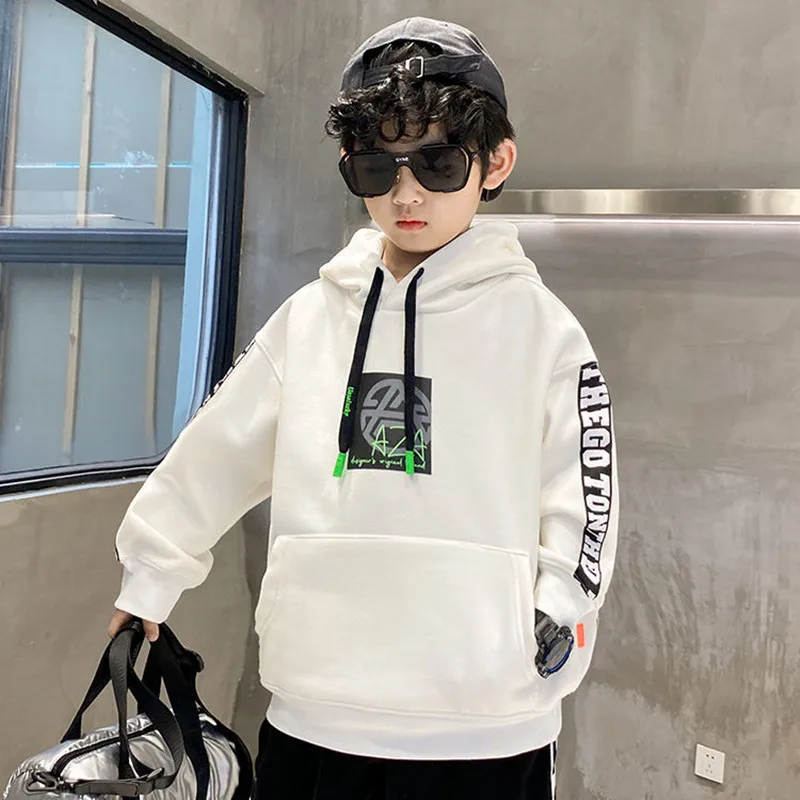 

Fashion Autumn Cotton Children Loose Casual Sweatshirt Baby Boys Girls Pullover Shirts Teenager Kids Solid Color Bottoming Tops