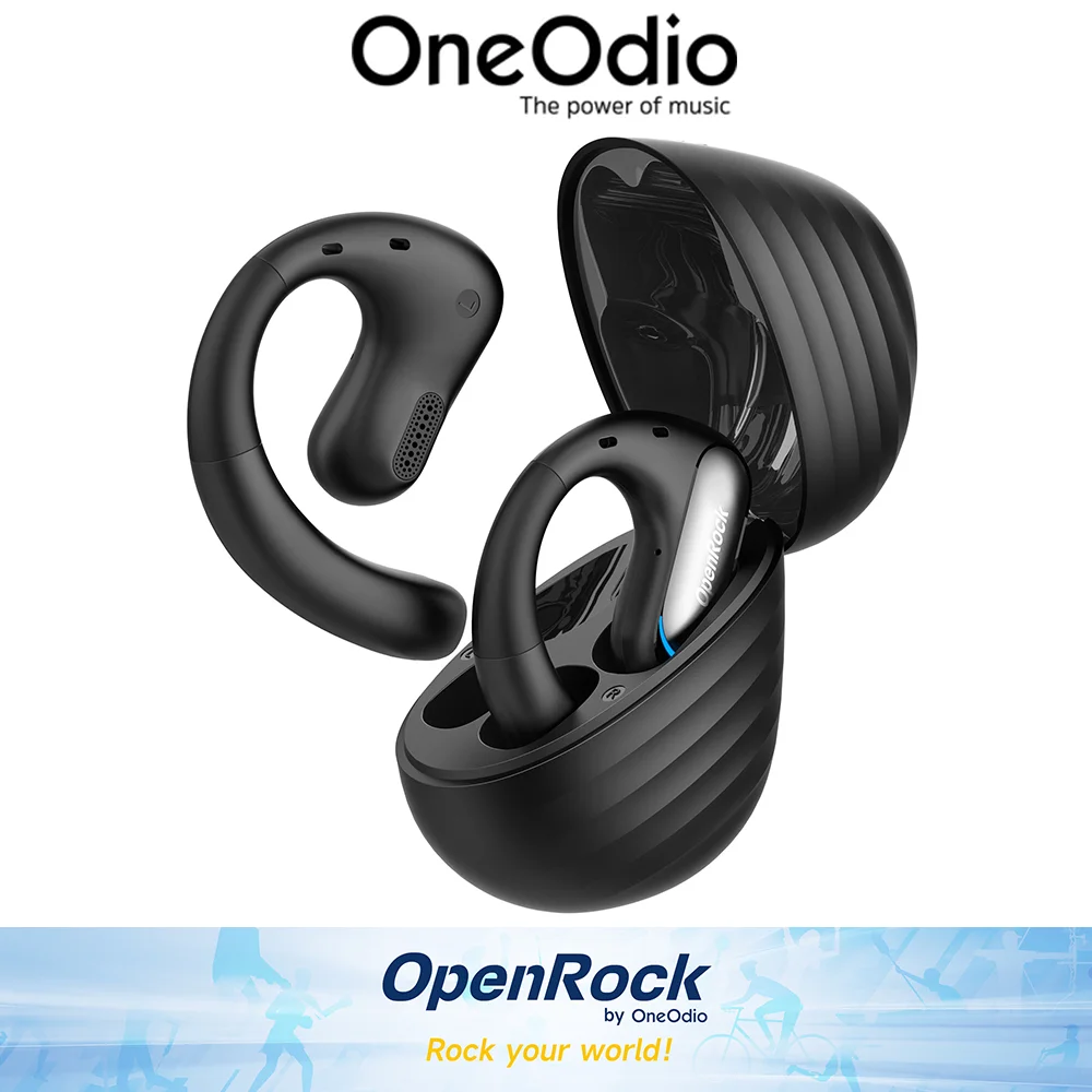 

Oneodio Open Ear Wireless Earbuds IPX5 Waterproof Air Conduction Sport TWS 46Hours Playtime Bluetooth Earphones with 4 ENC Mic