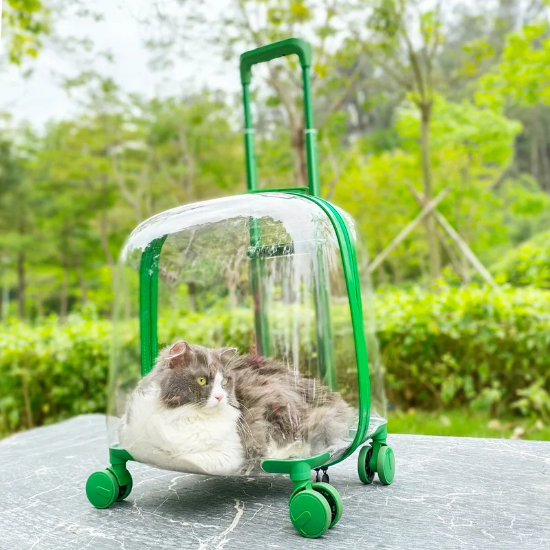 

Pet Dog Cat Travel Transport Bag Rolling Luggage Backpack Handbag Trolley Case Outing Portable Fashion Car Cat Cage