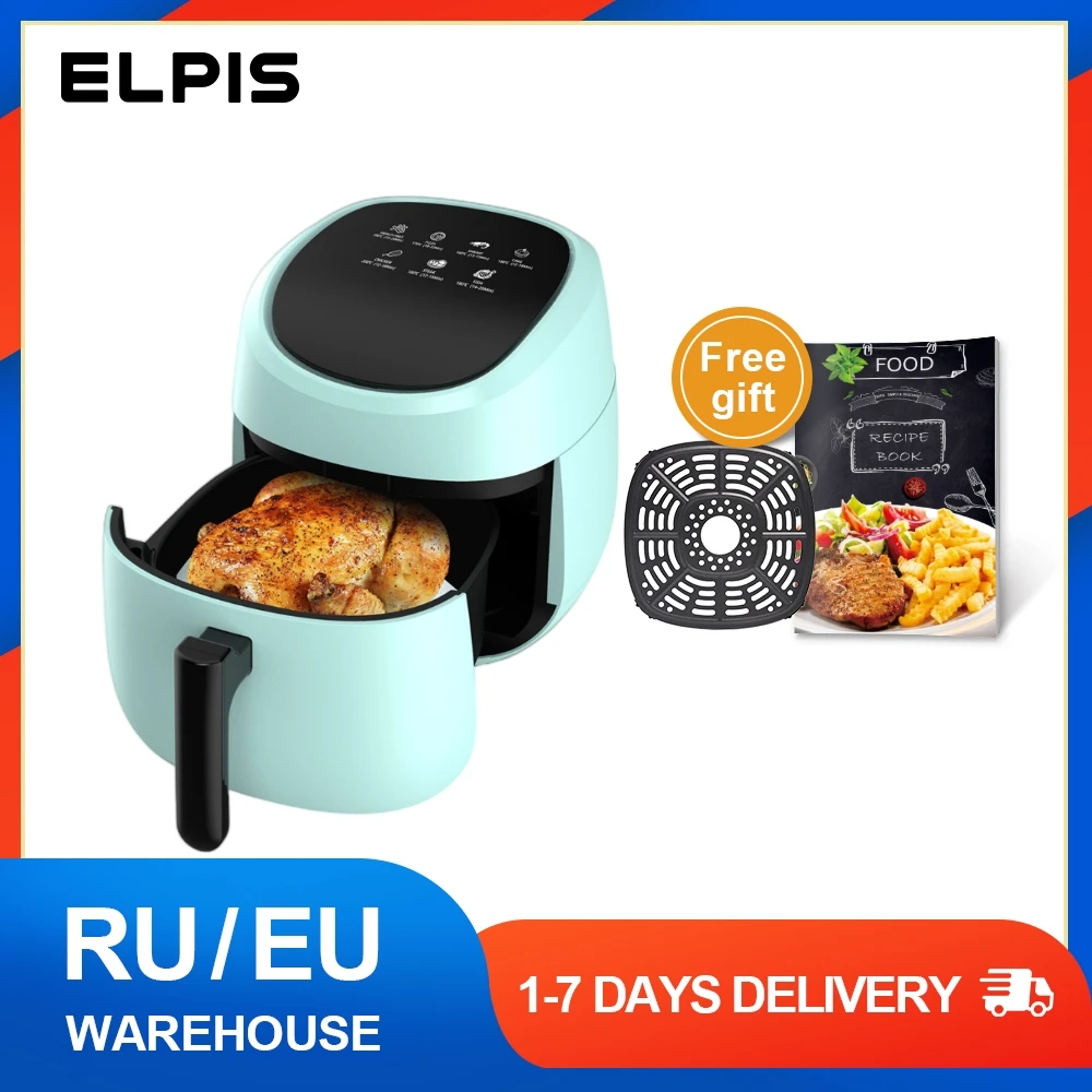 

ELPIS 4L Air Fryer Oil Free Digital Touchscreen Hot Air Fryer Smart Preset Menu Electric Oven with Nonstick Tray Cook Appliances