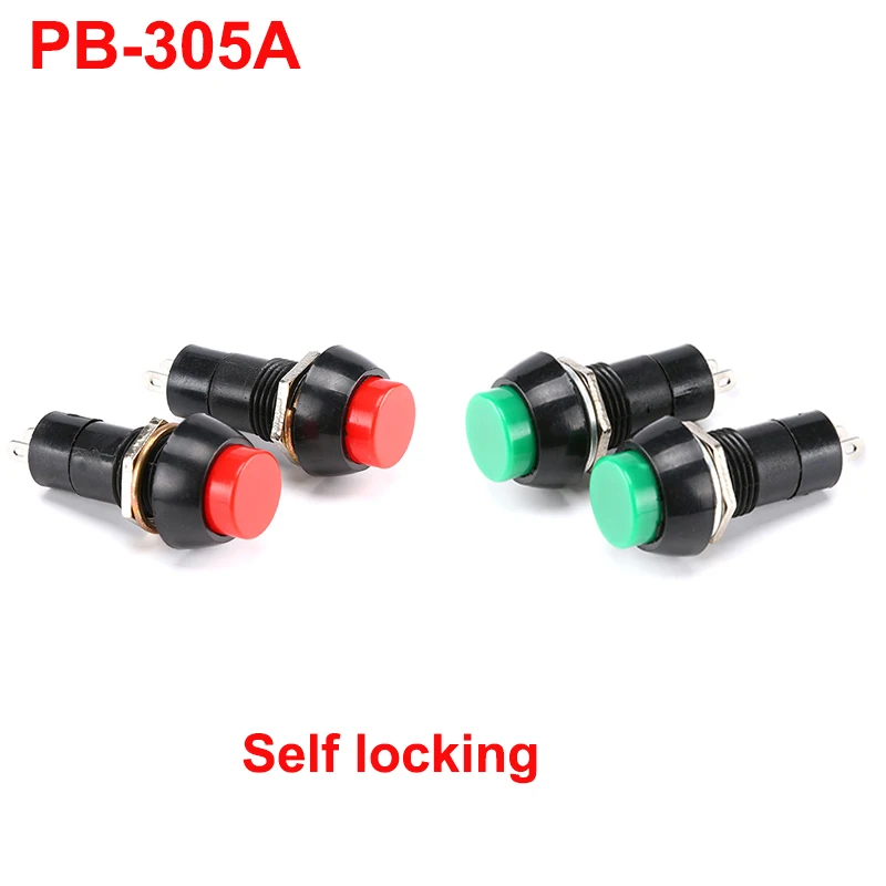 

10 шт., красные/зеленые кнопки, 12 мм