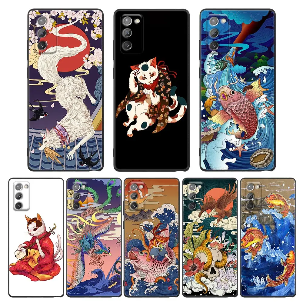 

Phone Case for Samsung Galaxy M62 M52 M51 M32 M31 M22 M11 M01 F62 F52 F42 F22 F12 Soft Cases Cover Myth Legend Art Cat Fox Fish
