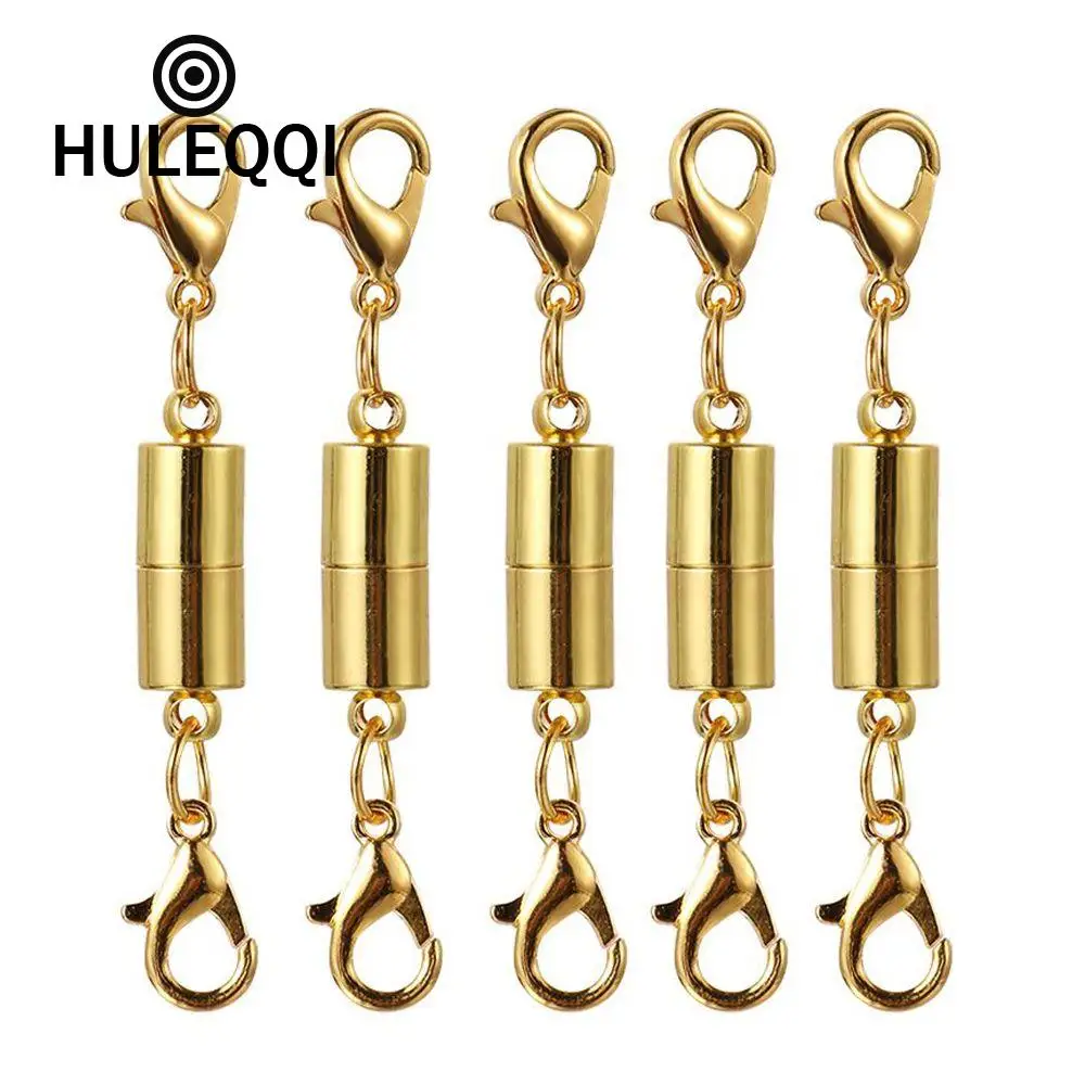 

6 PCs Silver Gold Necklace Bracelet Connector Buckle Magnetic Clasps Hook Metal DIY Jewelry Making Supplies