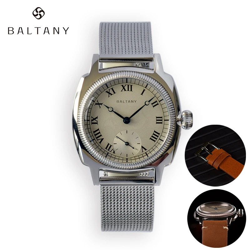 

Baltany Watches 1926 Oyster Tribute Watch VD78 Quartz Movement Stainless Steel Case 100M Waterproof Vintage Dress Wristwatch
