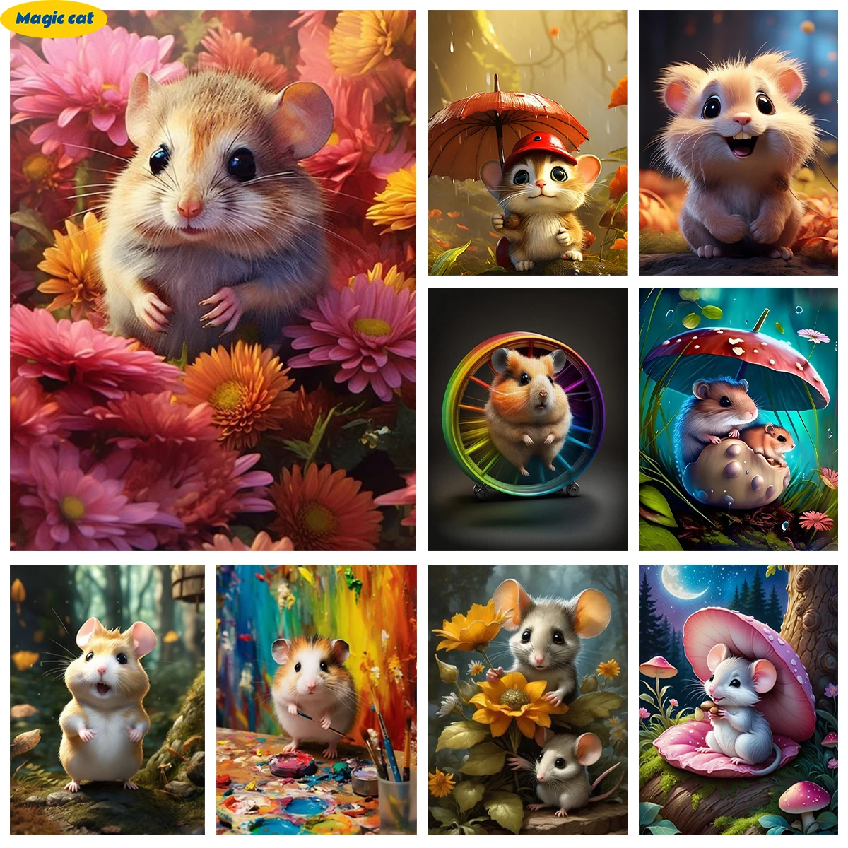 Набор для алмазной живописи хомяк 5D