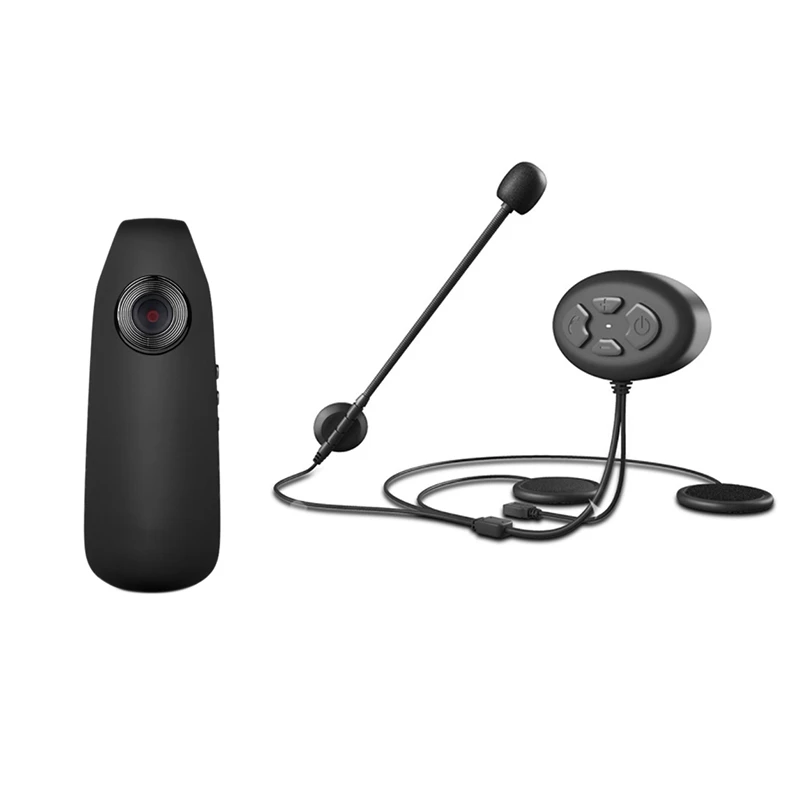 

1080P HD Video Camera Portable Mini Camera With Motorcycles Bluetooth 5.0 Motor Helmet Headset