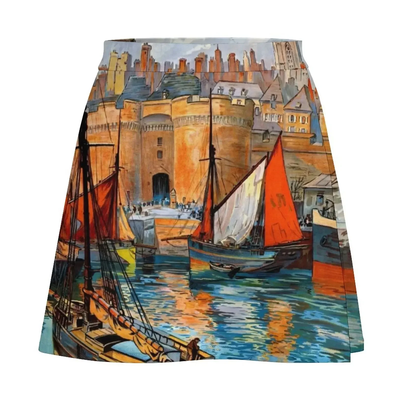 Франция Saint Malo Restored винтажный туристический постер мини-юбка юбка женская для