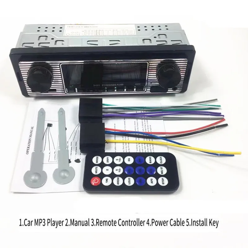 Автомагнитола 1 DIN в стиле ретро стерео-система с поддержкой Bluetooth mp3-плеером