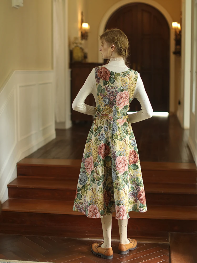 Платье женское осенне-зимнее элегантное приталенное жаккардовое платье на