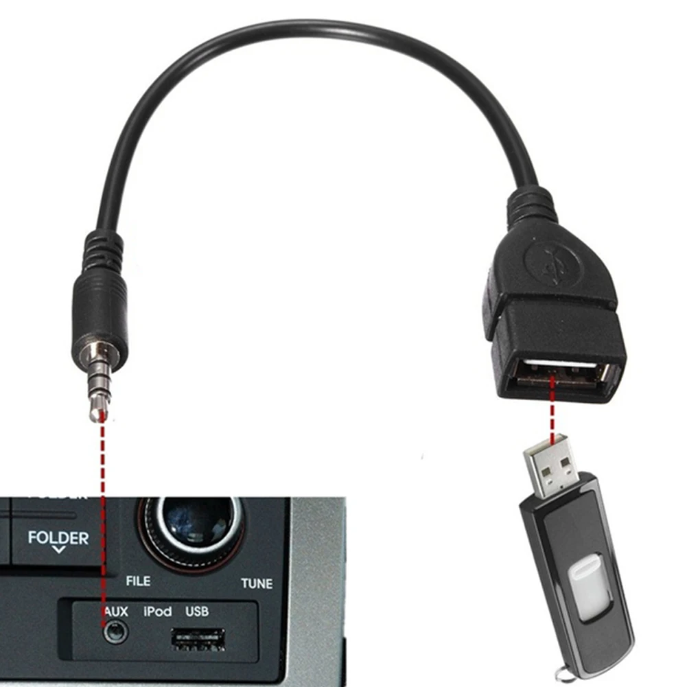 

3.5mm Transmission Easy Install Car Interior Plug And Play Digital Automotive Audio Accessories Aux Converter Cable