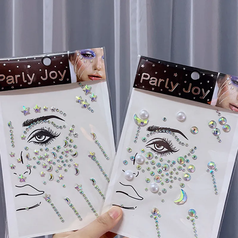 

Glitter Face Jewelry Sticker Face Jewels Diamond Makeup Art Eyeliner Temporary Tattoo Party Bady Makeup Tools Eye Rhinestones
