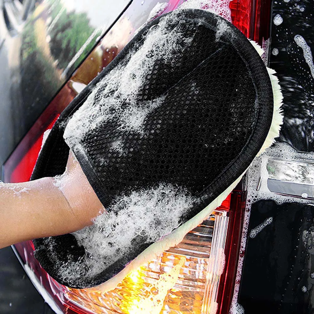 

Car wash gloves fleece thickened car wiping gloves car waxing gloves bear paw car wiping rag cleaning tools