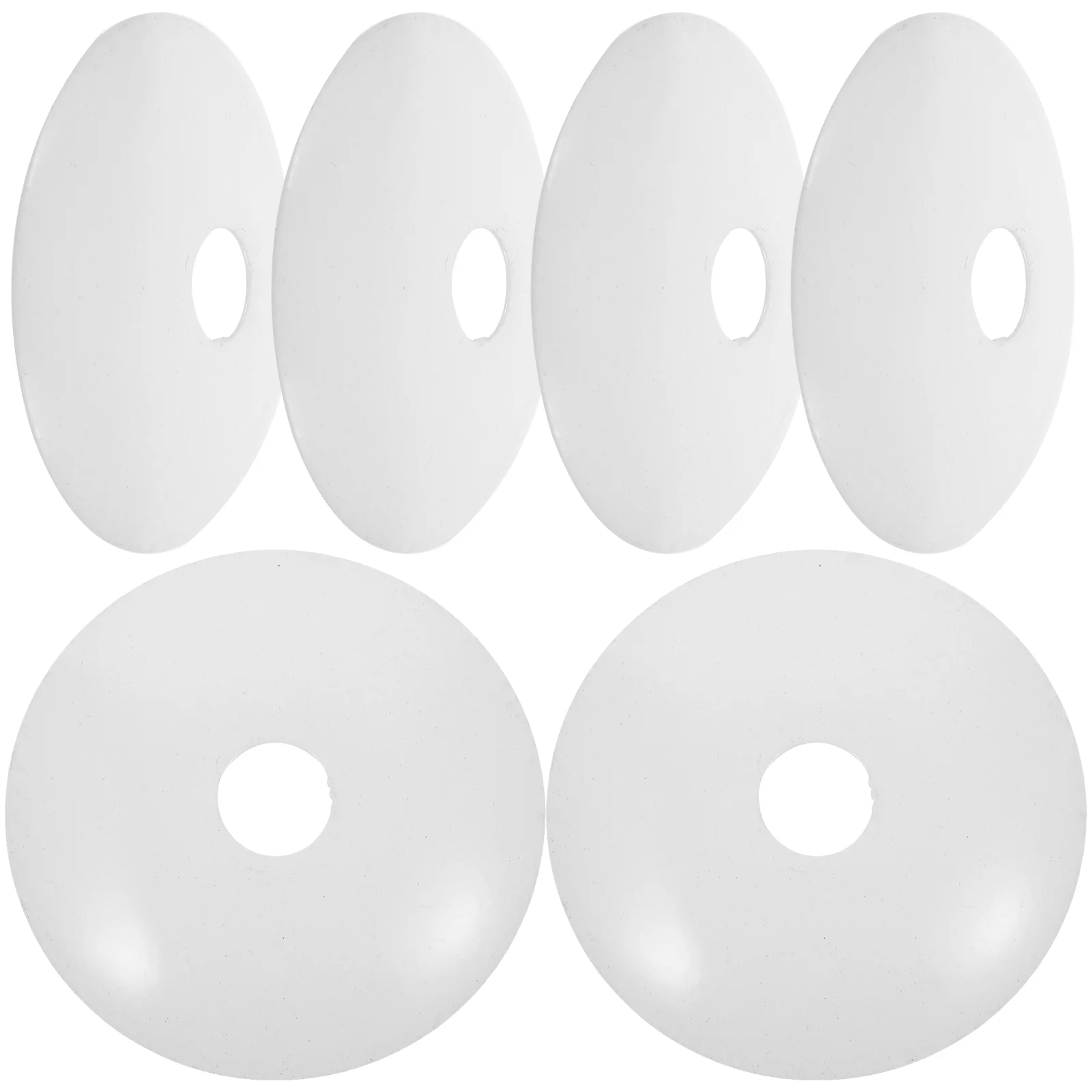 

6 Pcs Home Decor Chandelier Base Tray Lamp Cover UFO 6X6X2CM Ceiling Plate Tabletop Light Decoration White Metal