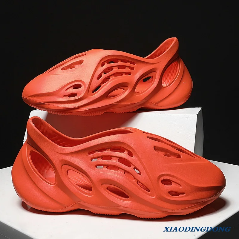 

Fashion Summer Womans Slippers New Male Sandals Solid Color Casual Home Slipper Couples Non-slip Hole Shoes Plus Size 36-45