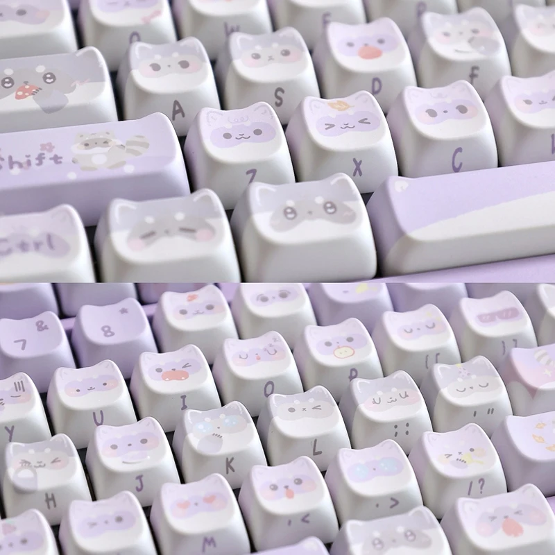 Тема эскадрильи енота колпачки для клавиш 141 клавиша профиль Мао Вишня Pbt горячая