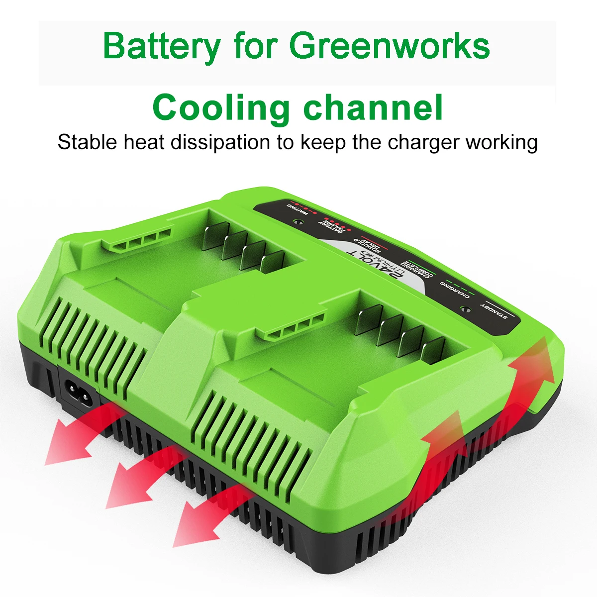 

Greenworks 24v Battery Charger Double Charging Port 2A Charger Design Electric Tool Wrench Drill Saw EU US UK AU Plug