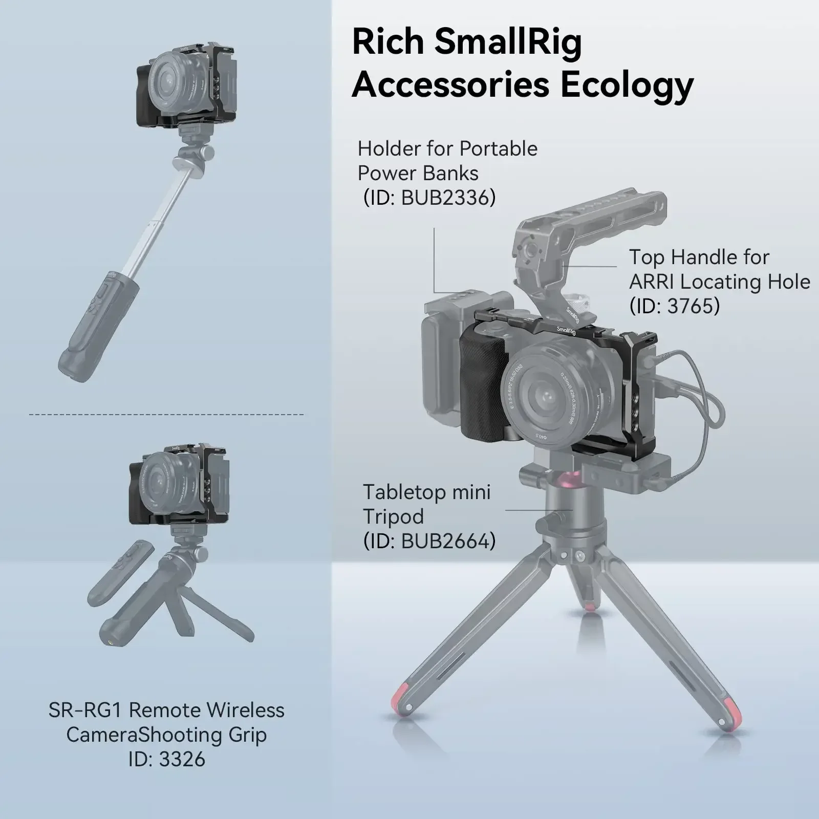 SmallRig для Sony ZV-E10 Cage с силиконовым захватом и встроенной быстроразъемной пластиной