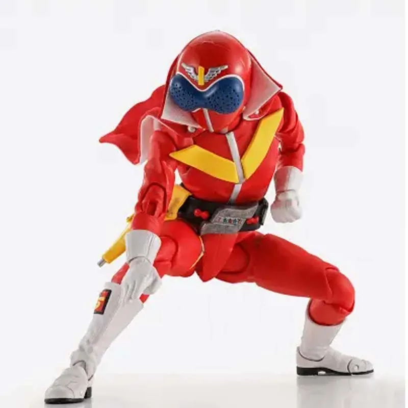 Фото Оригинальная фигурка Bandai S.H.Figuarts Shinkocchou Seihou AkaRanger к 50-летию Super Sentai, коллекционная модель меха. №3