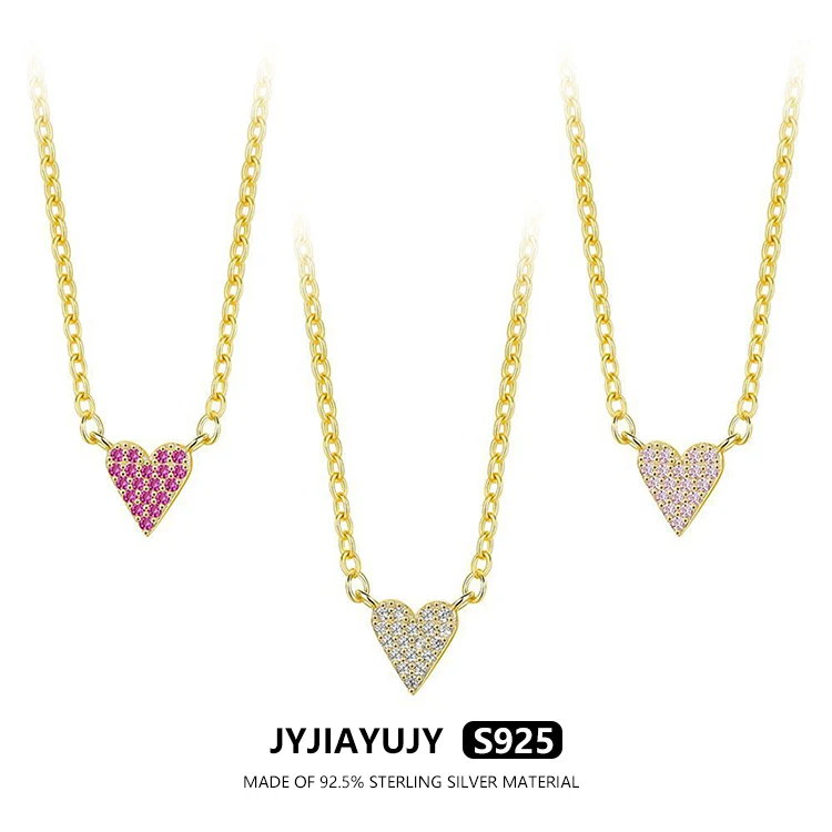 Цепочка JYJIAYUJY из стерлингового серебра 100% пробы длиной 45 см с фианитом 8 мм